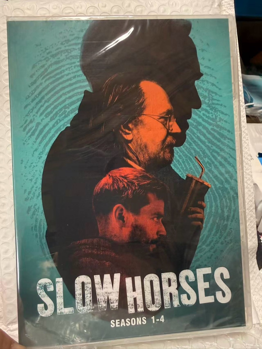 Slow Horses Seasons 1-4 Art Print - Teal and Orange Poster
